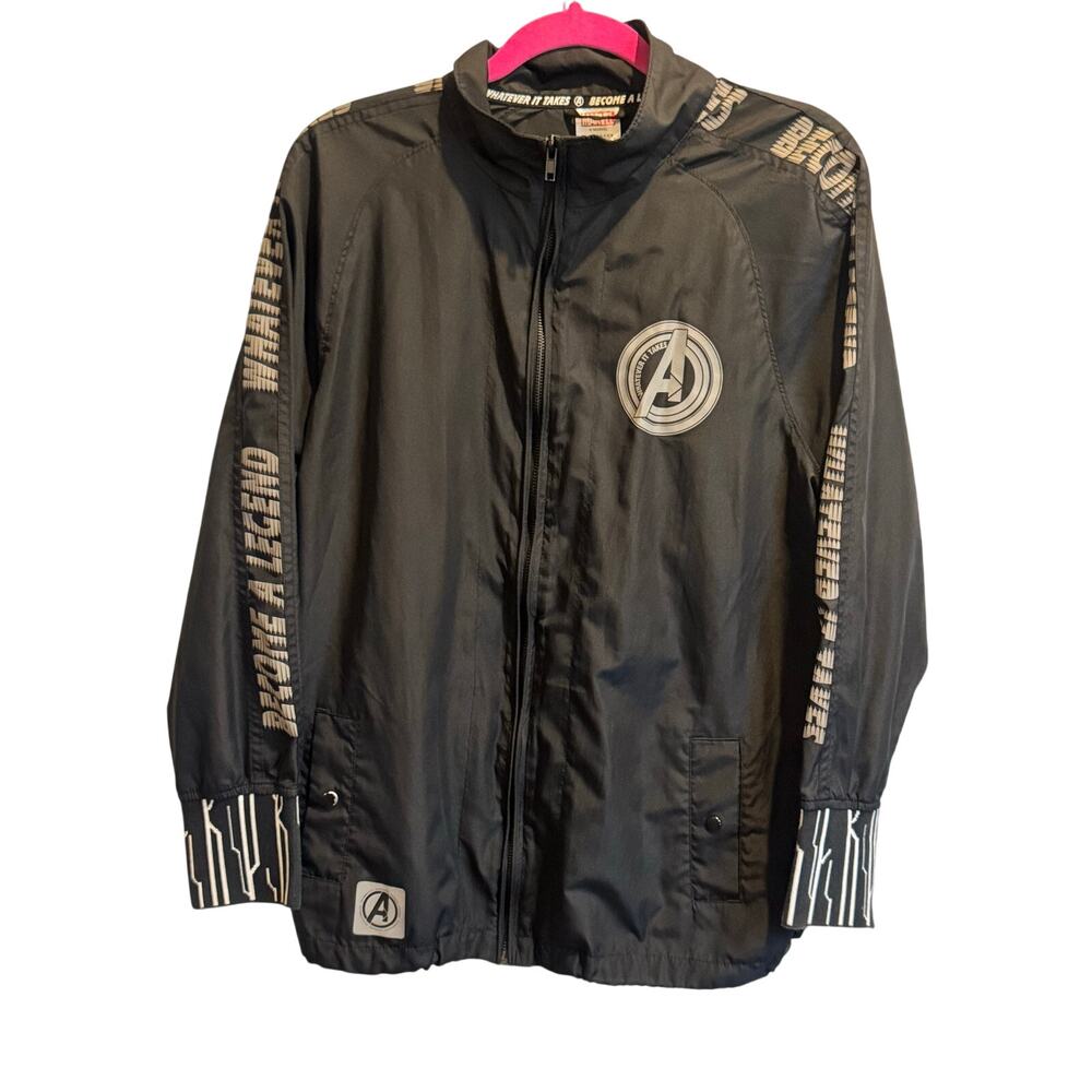 Marvel Avengers Windbreaker Jacket Whatever It Takes Disney Parks Black Size M